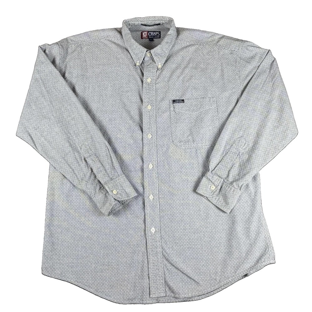 Vintage Y2K Chaps Ralph Lauren 100% Cotton Button Down Shirt Mens Large